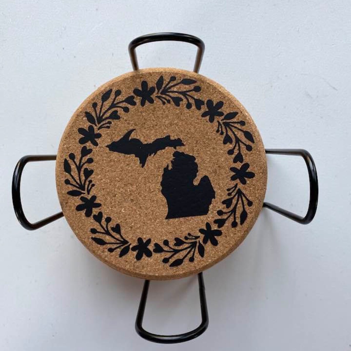 Michigan-inspired Coaster Set With Holder, 8-piece Vinyl Drink Coasters for Home Decor - Etsy