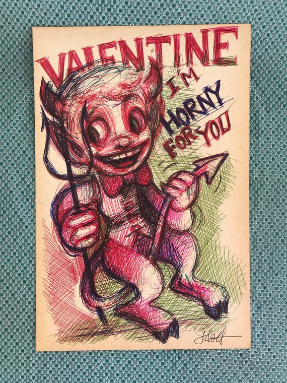 Facebook Live Drawing Valentine I M Horny For You One Of A Kind Exclusively Handmade By Artist Jason D Aquino With 4 Color Bic Pen Facebook Live Drawing Valentine I M Horny For You One Of A Kind Exclusively Handmade By Artist Jason D Aquino With 4 Color Bic Pen