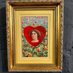 Antique American Professionally framed ST Valentine Cards