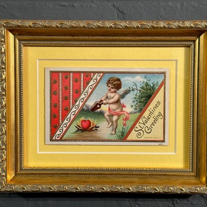 Antique American Professionally framed ST Valentine Cards