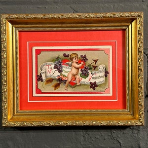 Antique American Professionally framed ST Valentine Cards