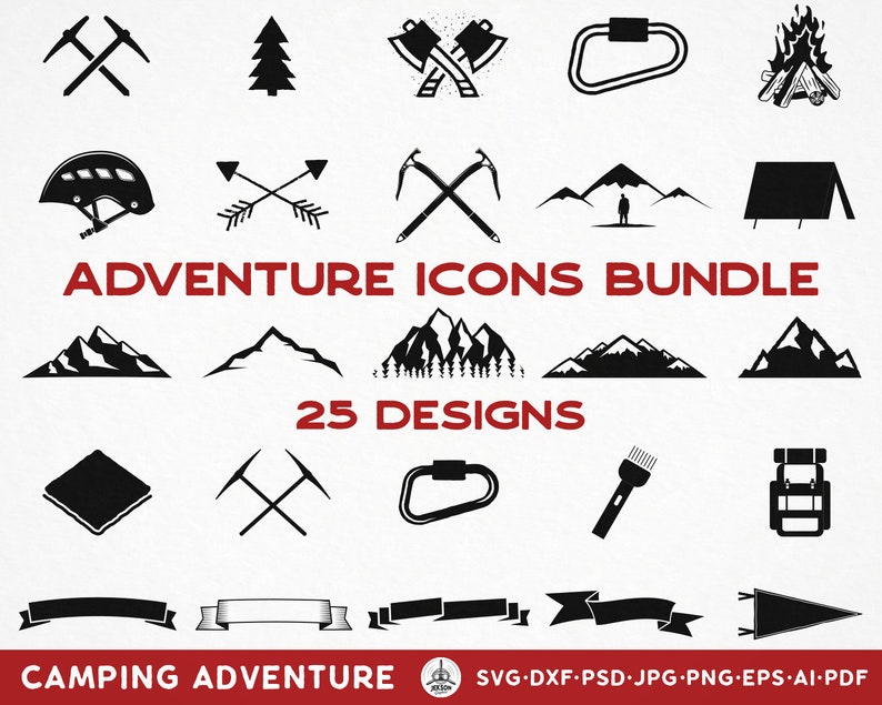 Download Camper Icons Pack Set Diy Summer Svg Tent Silhouette Hiking Mountains Decals 25 Camping Svg Bundle Picnic Png Commercial Digital Clipart Craft Supplies Tools Collage Delage Com Br