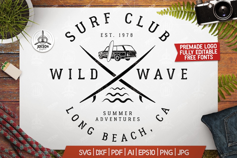 Download Surfing Svg Custom Logo Surf Club Graphic Svg Design Silhouette Summer Branding Business Download Outdoor Sticker Premade Cuts Commercial Paper Party Kids Kids Crafts Safarni Org