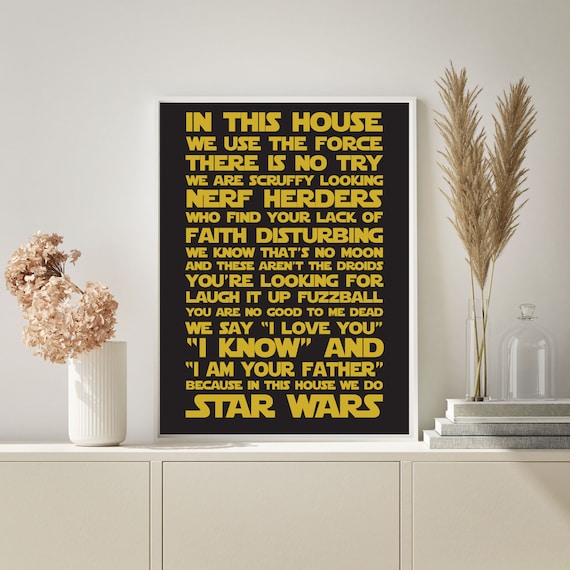 In This House We Do Star Wars Geek Chic Home Decor Star - Etsy