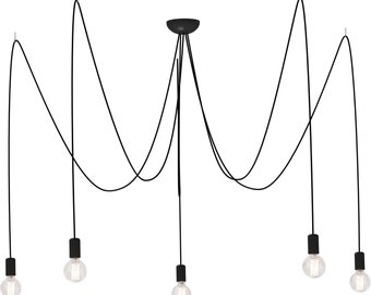 Pendant lamp SPIN 5 bulbs