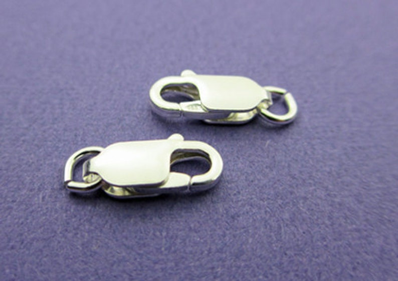 New 12mm X 4.5mm 925 Sterling Silver Lobster Clasp With Open Etsy UK
