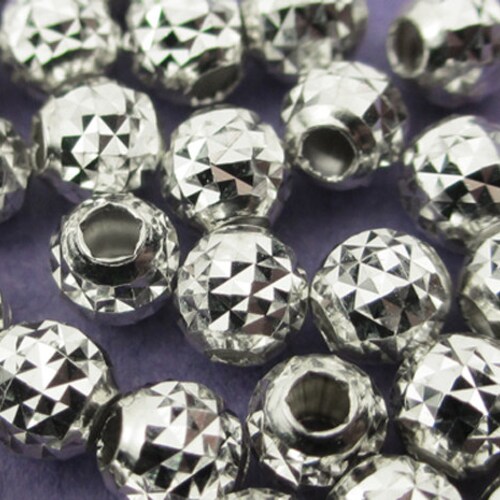 New 4mm 925 Sterling Silver Faceted Round Spacer Bead 10pcs Etsy UK