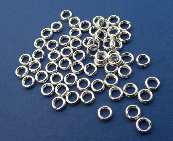 New 4mm 925 Sterling Silver Split Ring Jump Rings 12pcs. | Etsy