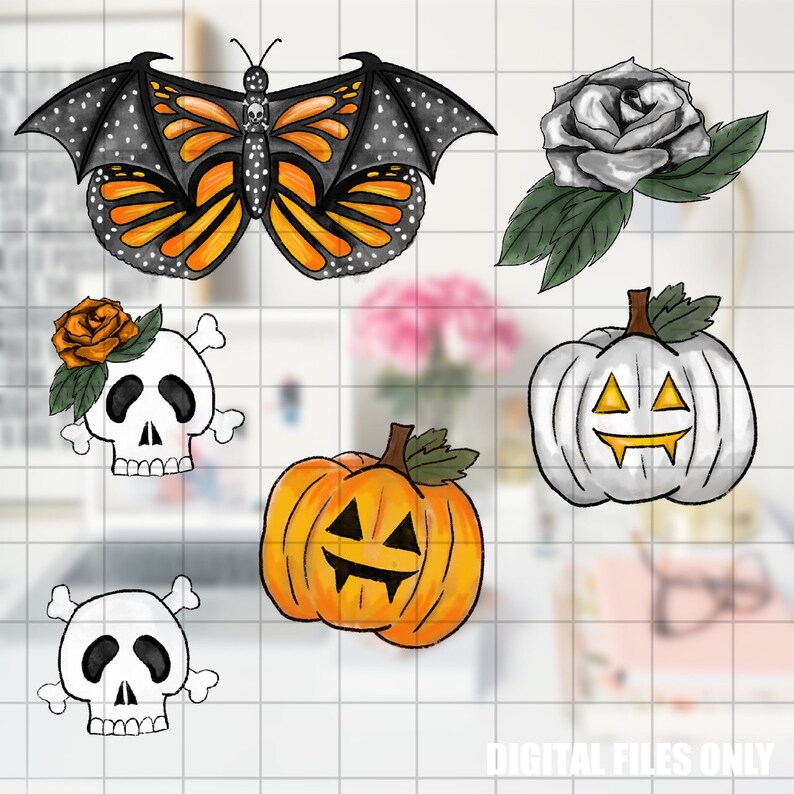 Halloween Butterfly PNG Clipart - Etsy