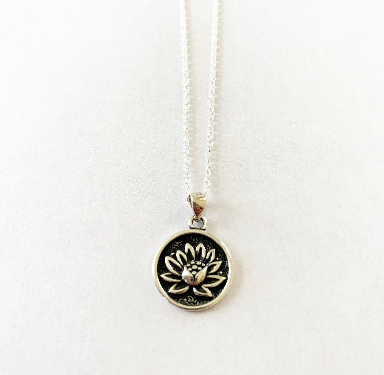 lotus sterling silver necklace