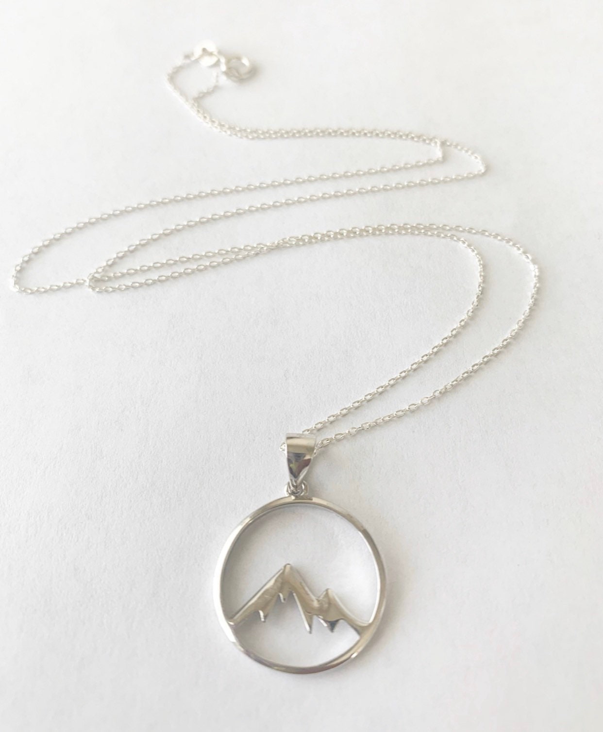 Sterling Silver Mountain Necklace