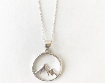 Sterling Silver Mountain Necklace