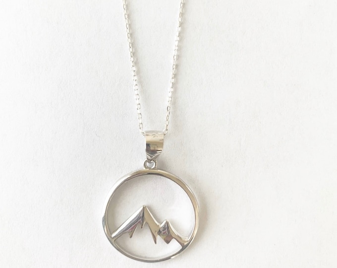 Sterling Silver Mountain Necklace