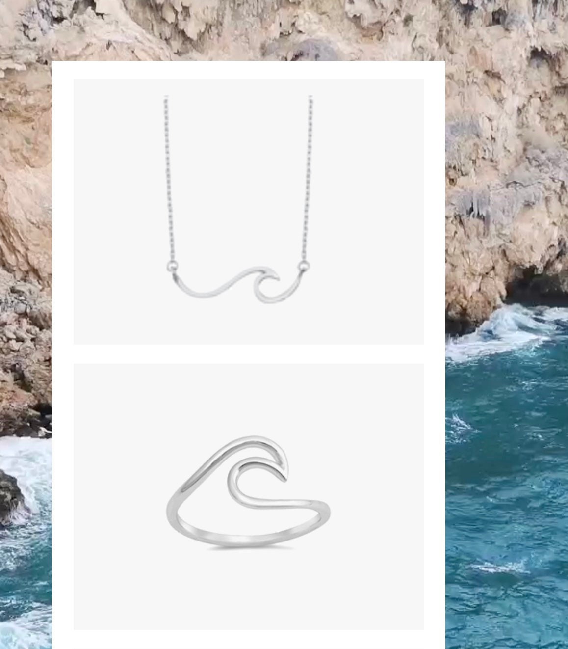 Twisted Wave Mini Pendant Necklace - Silver main image 0