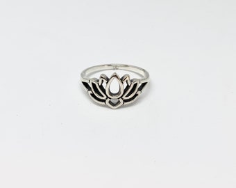 Sterling Silver Lotus Ring