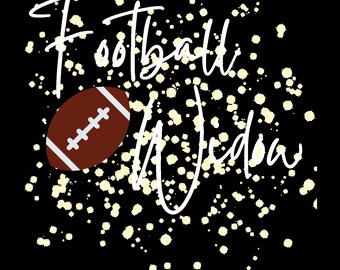 Football Widow with Gold Confetti and Football Digital Design