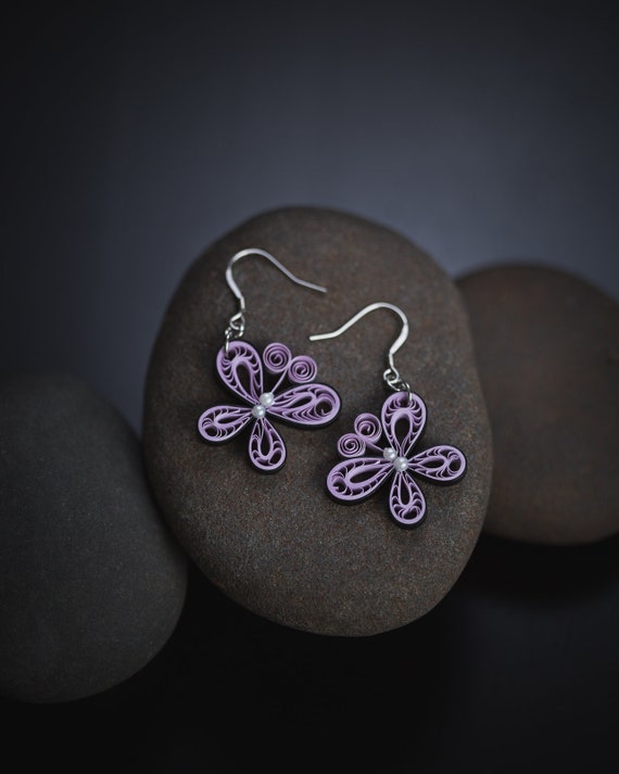 Geometric Butterfly Earrings – Lilypad Prints