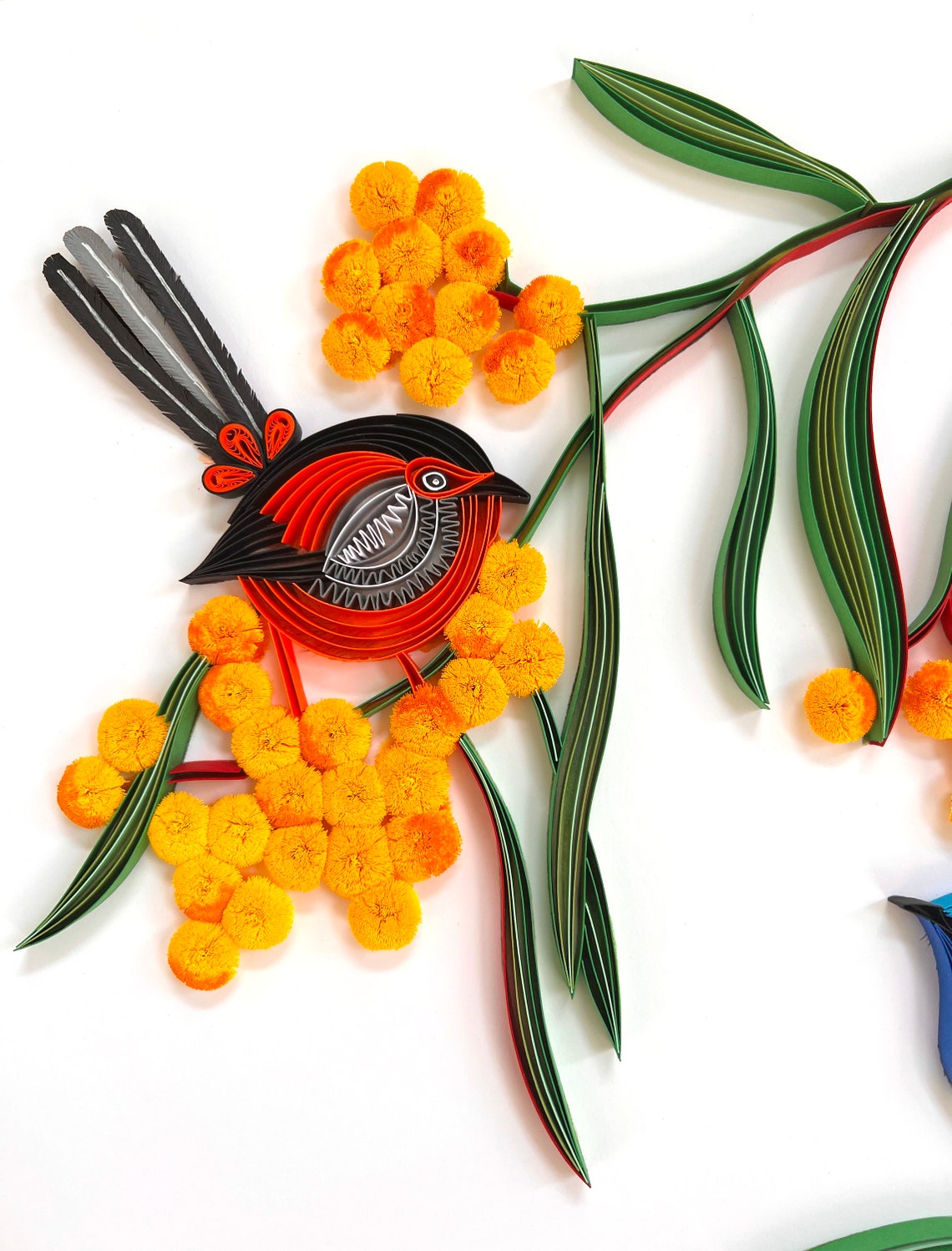 Birds Duo Paper Quilling Art Decor Spring Nature Wall Art Decor 1st