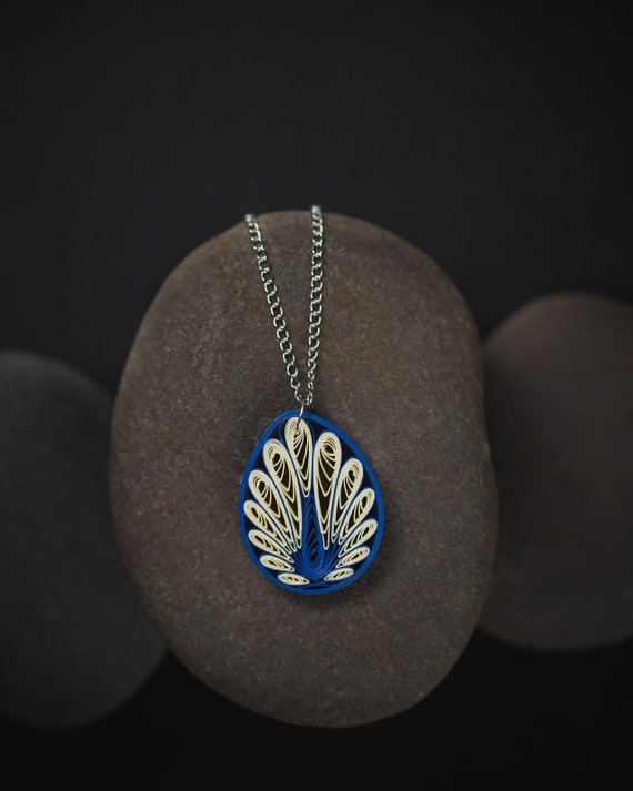 1st Anniversary Paper Quilling Jewelry Gift Peacock Quilled Necklace Mother s Day Jewelry Gift Bridesmaid Gifts Gift for Girl Friend Etsy
