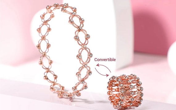 JEWELRY: 18k Saudi Gold Stretchable Ring to Bracelet 10.63g – BeautéFinds