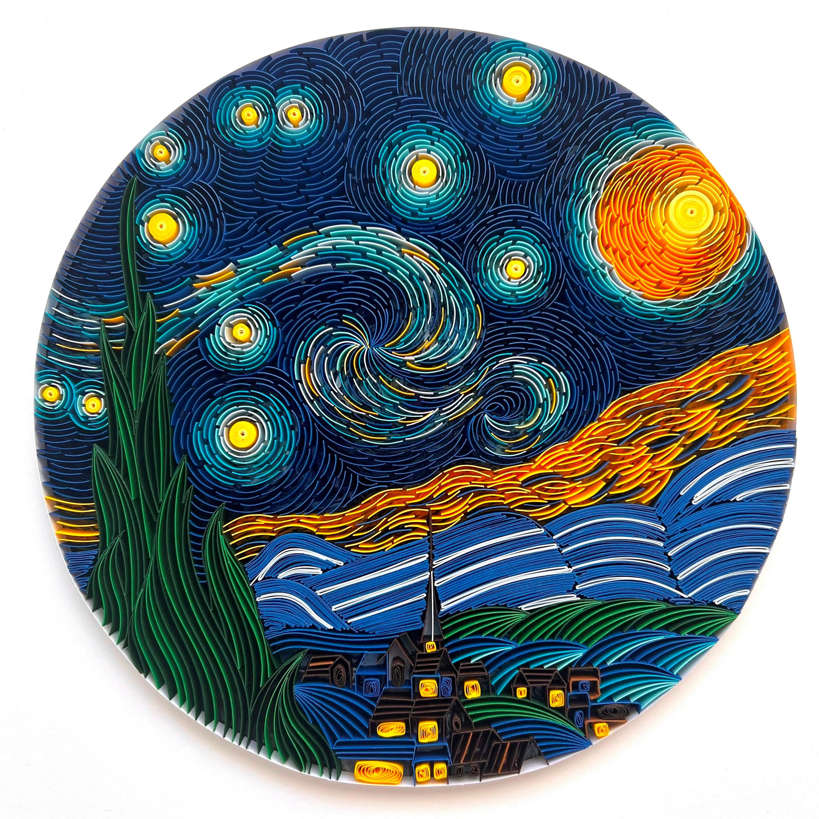 ヴィンセント・ヴァン・ゴッホ 肉筆油絵 模写 夜空☆26