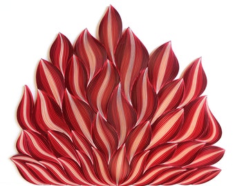 Fire Wall Art - Quilled Wall Art - Flame Wall Art - Paper Art - Abstract Wall Art - Quilling Art - Paper Wall Art - Anniversary Gift