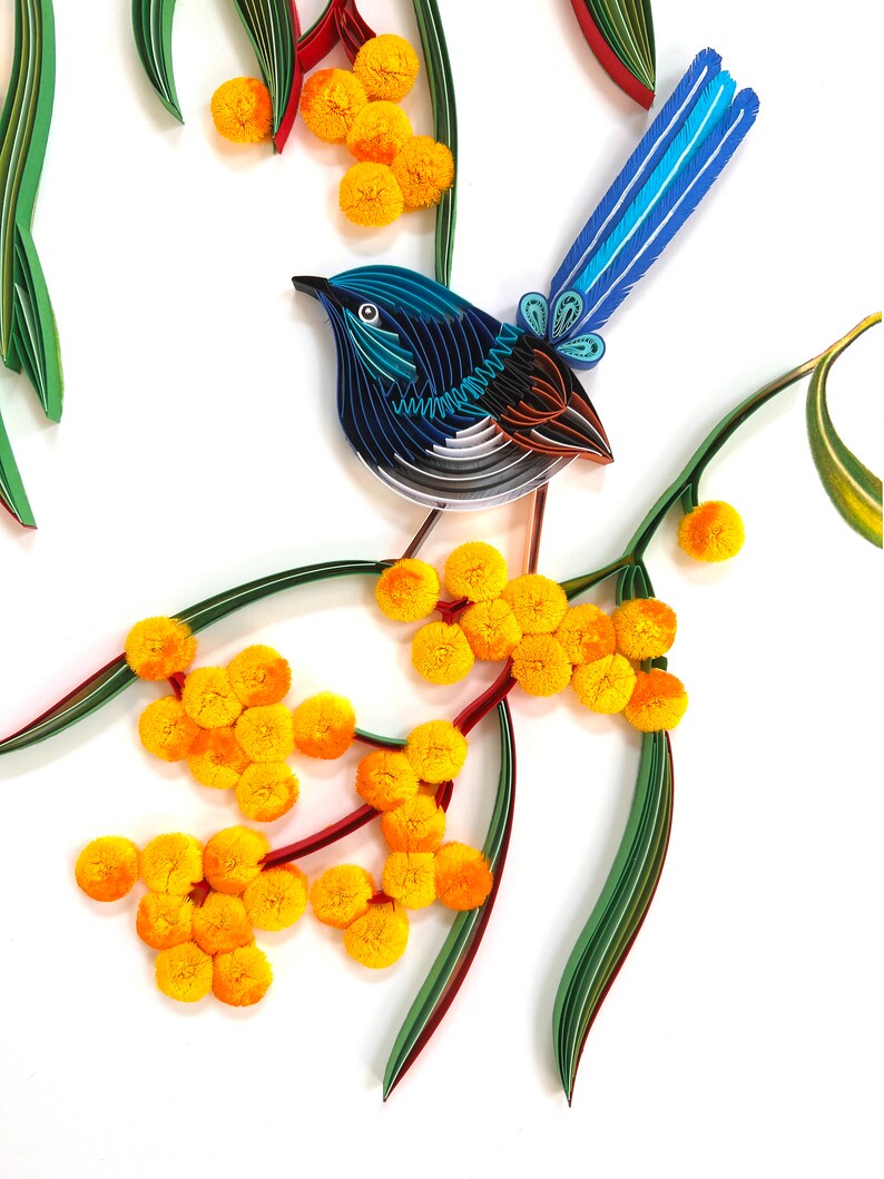 Birds Duo Paper Quilling Art Decor Spring Nature Wall Art Decor 1st