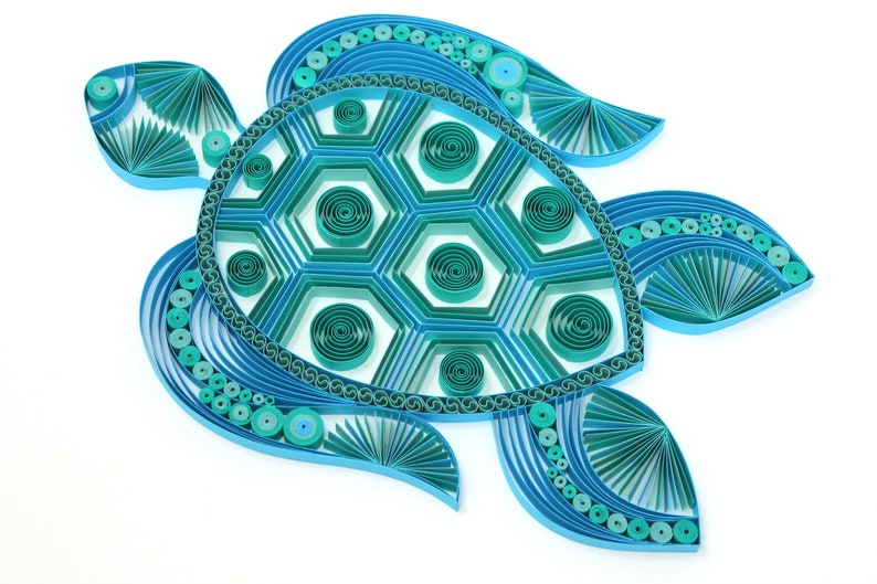Sea Turtle Paper Quilling Art Work Paper quilled Art 1st Etsy