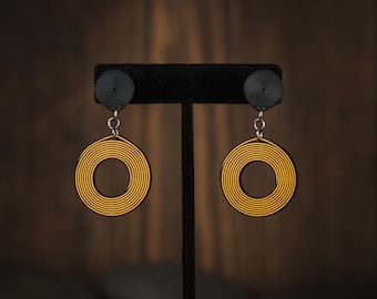 Circle Geometric Dangle Paper Quilling Earrings - 1st Anniversary Gift For Her - Lightweight Earrings Gifts - Mother's Day Gift For Mom
