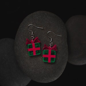 Orecchini di carta per scatole regalo di Natale - Regalo per gioielli di carta per il 1 ° anniversario - Regalo per la nonna - Regalo per la festa della mamma per la mamma - Quill