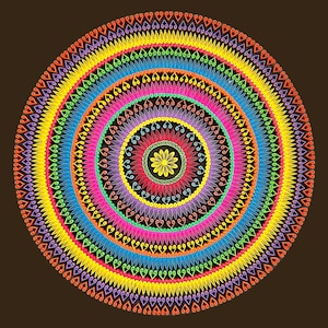 Arte quilling di carta mandala multicolore - Decorazione d'arte 3D originale - Decorazione d'arte spirituale per la casa o lo studio di yoga o la sala yoga - Arte incorniciata