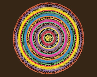 Multi-color Mandala Paper Quilling Art - Original 3D Fine Art Decor - Spiritual Art Decor For Home or Yoga Studio or Yoga Room - Framed Art