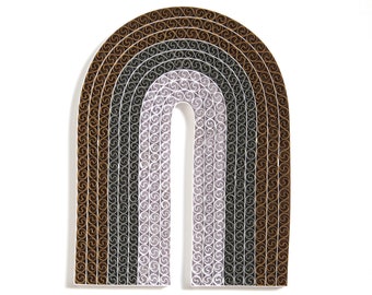 Boho Neutral Rainbow Paper Quilling Artwork - boho Rainbow Nursery - Neutral Nursery Decor - Boho Neutral Minimalist Decor Artwork