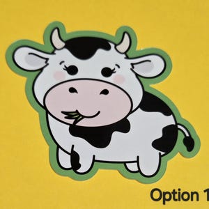 Colorful Cow Waterproof Stickers