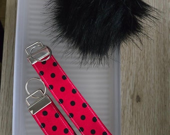 Fabric Wristlet Key Fob Keychain