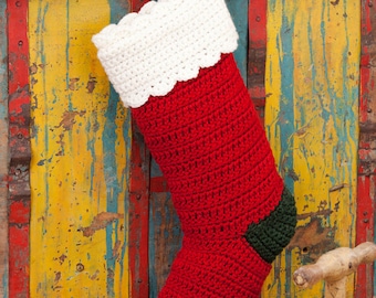 Best Selling Crochet Christmas Stocking / Embroidered Christmas Stocking