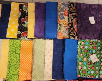400 Precut Quilting Fabric Squares, 4.5x4.5 Inch Assorted Colors, Scrappy Patchwork Quilting
