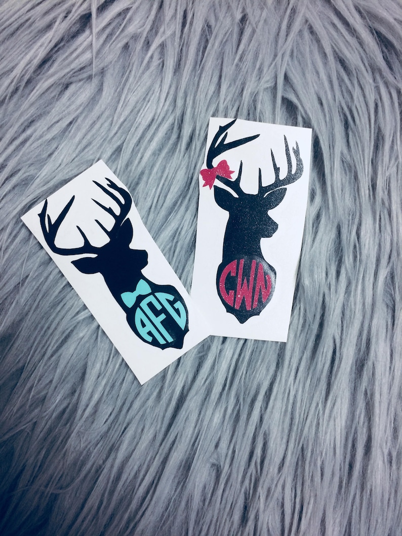Buck and Doe Set/Deer Decal/Cup Decal/Car Window Etsy