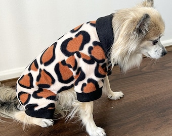 Dog Pyjamas, Dog Pajamas, Dog Onesie, Dog Clothes, Dog Warm Clothing, Dog PJs, Dog Apparel, Chihuahua Clothes, Dog Fleece Clothes