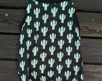 Cactus Dog Tank Top, Dog Singlet/Vest,Dog Shirt, Small Dog Clothes, Dog Singlet, Dog Vest, Dog Top, Dog Apparel, Dog Accessories