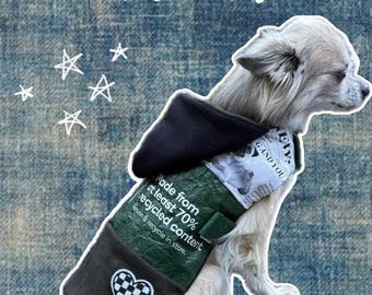 Aussie Icon Dog Coat | Handcrafted Upcycled Woolworths Bag | Recycled Pet Gear