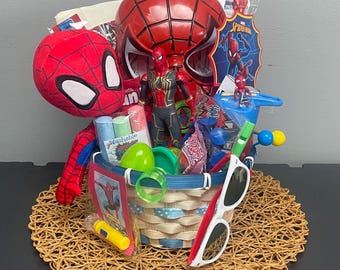 Spiderman Gift Basket For Kids – 12-Piece Birthday, Christmas, Or Get Well Present Set For Boys