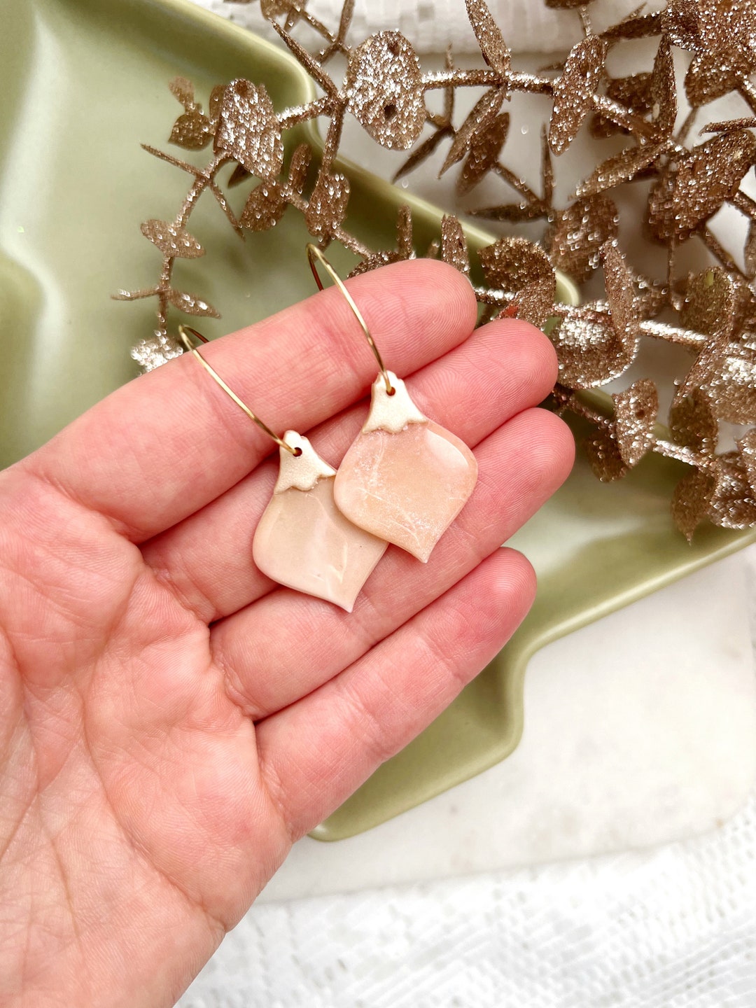 Frosted Ornament Earrings Polymer Clay Earrings Handmade Etsy