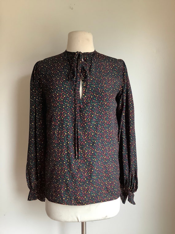 Vintage YSL rive gauche blouse - 1970s YSL blouse