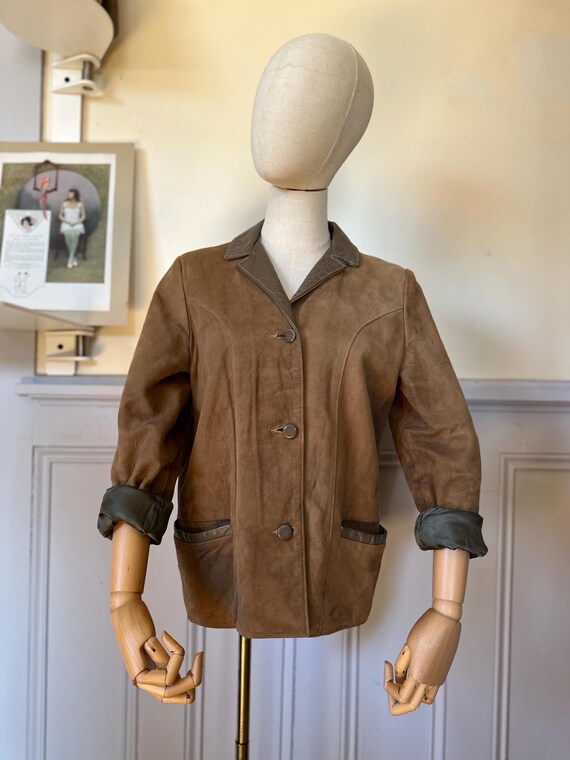 1980s Green Suede Jacket