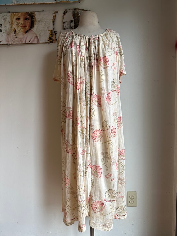 1930s floral cotton house robe