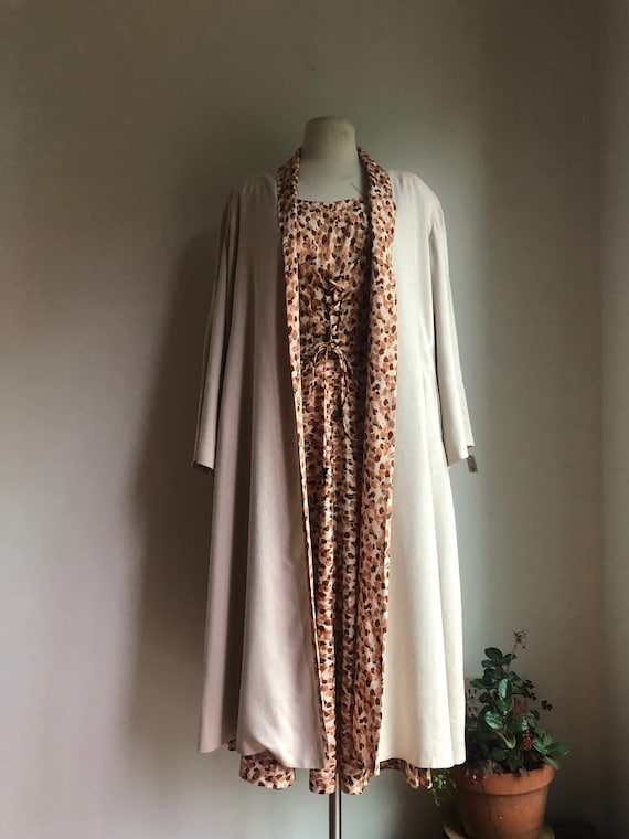 Vintage summer dress and light coat - 1950s two pi
