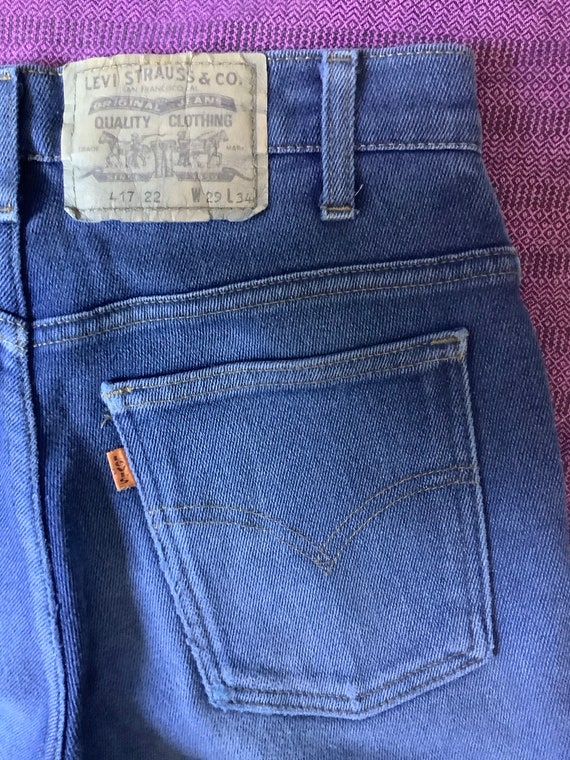 1990s Levis dark blue jeans model 417 - image 6