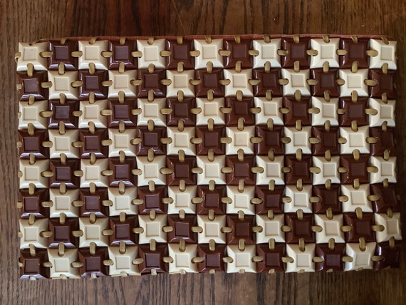 Vintage plasticflex clutch - 1940s clutch - vinta