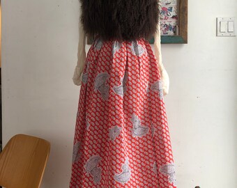 Vintage skirt - vintage 1970s paisley print skirt - 1970s skirt